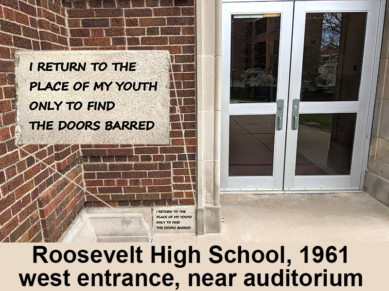 Photo of an inscription written on the wall of RHS in 1961